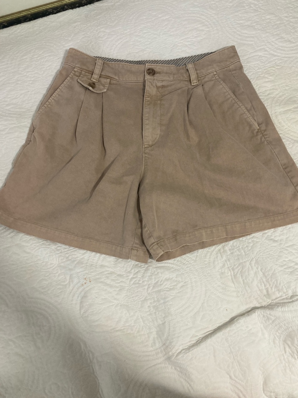 GAP High-Rise Pleated Shorts - Taupe Brown- 6- SO CLASSIC